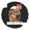 Black Suede Mat Board for 12x18 Frames - Oval Opening for 10x15 Photos
